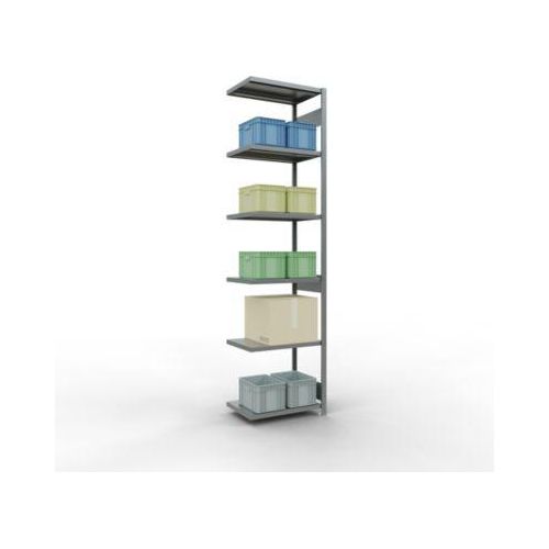 4004514283429 - Schulte Lagertechnik Fachbodenregal-Stecksystem MULTIplus 250 Anbauregal Längenriegel 3000x750x500 mm 7 Böden verzinkt