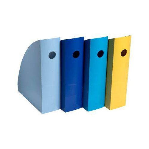 9002492182029 - Stehsammler Set BEE BLUE Pen Cube 4-teilig für Dokumente im Format A4+ mit Griffloch Blauer Engel Polystyrol mehrfarbig