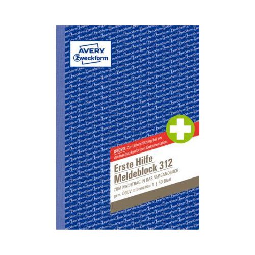 4004182003121 - AVERY® Zweckform Meldeblock „Erste Hilfe DGUV Vorschrift 1“ gelocht 50 Blatt weiß DIN A5 hoch 4004182003121 - AVERY® Zweckform Meldeblock „Erste Hilfe DGUV Vorschrift 1“ gelocht 50 Blatt weiß DIN A5 hoch