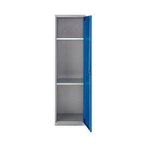 4051273792655 - Genius Reinigungsmittelschrank FS modular individuell erweiterbar 2 Fachböden bis 250 kg B 545 x T 520 x H 1950 mm Stahl weißaluminium enzianblau