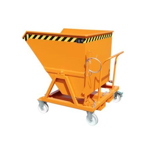 4052462044517 - Späne-Kippmulde SKS 700 Stahl orange B 1345 x T 1200 x H 1275 mm 700 l bis 1000 kg Rollen Ablasshahn Manuelle Kippvorrichtung 4052462044517 - Späne-Kippmulde SKS 700 Stahl orange B 1345 x T 1200 x H 1275 mm 700 l bis 1000 kg Rollen Ablasshahn Manuelle Kippvorrichtung
