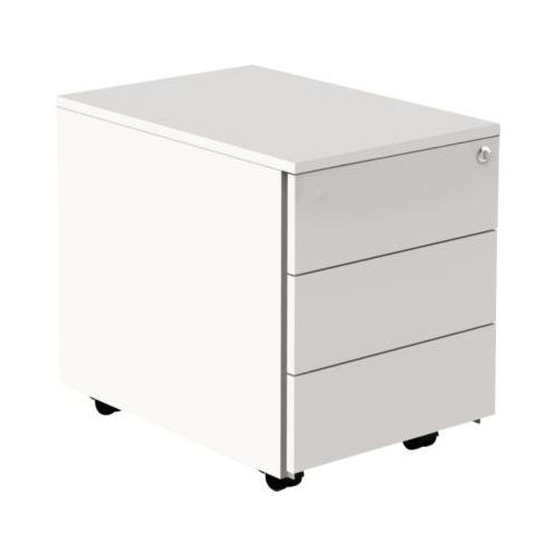 4044917428829 - Rollcontainer Milano 4647 Holz weiß 3 normale Schubladen abschließbar 4044917428829 Kerkmann