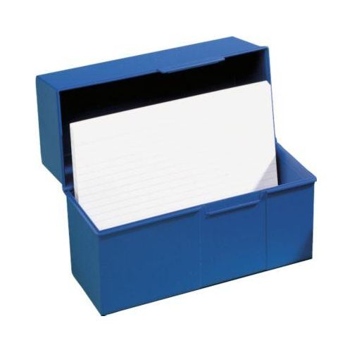 4012473975149 - Karteikasten 228 x 171 x 102 cm (B x H x T) DIN A5 quer 500 Karten Polystyrol blau