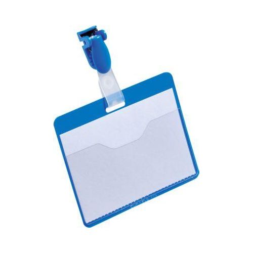 4005546805597 - DURABLE Namensschilder Namensschild Mit Clip blau 9 cm x 6 cm Hartfolie Blau