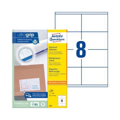 4004182034262 - 3426 Universal-Etiketten 105 x 70 mm Papier Weiß 800 St Permanent haftend Tintenstrahldrucker Laserdrucker Farblaserdrucker Kopierer