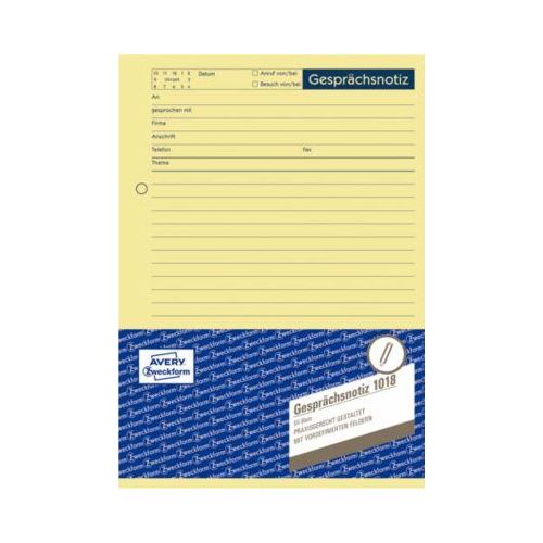 4004182010181 - AVERY Zweckform Gesprächsnotizblock 1018 DIN A5 Perforiert N A 50 Blatt