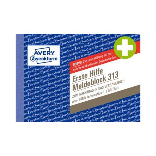 4004182003138 - AVERY® Zweckform Meldeblock „Erste Hilfe DGUV Vorschrift 1“ gelocht 50 Blatt weiß DIN A6 quer 4004182003138 - AVERY® Zweckform Meldeblock „Erste Hilfe DGUV Vorschrift 1“ gelocht 50 Blatt weiß DIN A6 quer