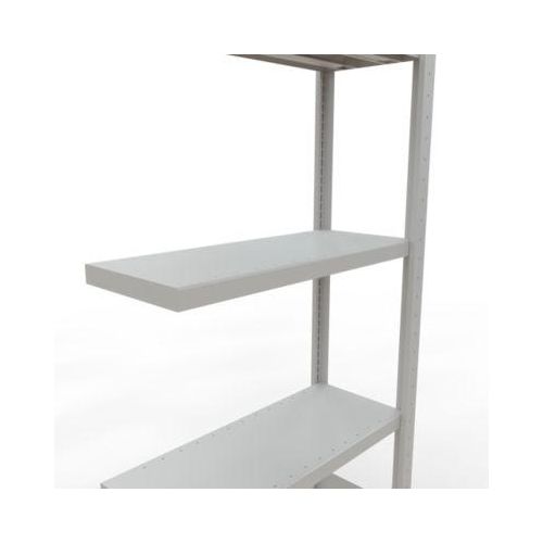 4004514294340 - Schulte Lagertechnik Fachbodenregal-Stecksystem MULTIplus 250 Grundregal Längenriegel 2000x750x300 mm 5 Böden lichtgrau