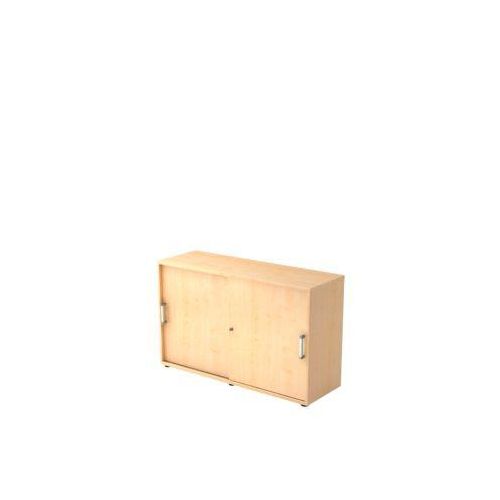 4032062122723 - Schiebetürenschrank TARVIS 2 Ordnerhöhen B 1200 x T 400 x H 748 mm abschließ- & stapelbar Ahorn-Dekor