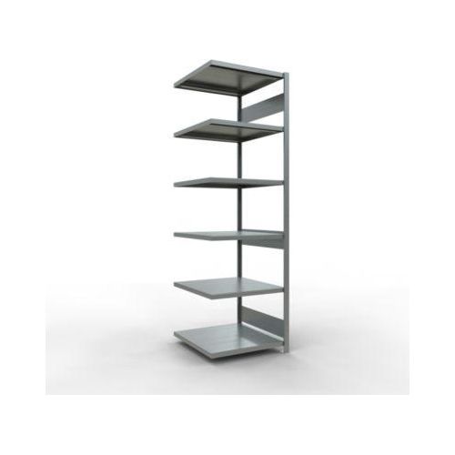 4004514284372 - Schulte Lagertechnik Fachbodenregal-Stecksystem MULTIplus 250 Anbauregal Längenriegel 2500x750x800 mm 6 Böden verzinkt