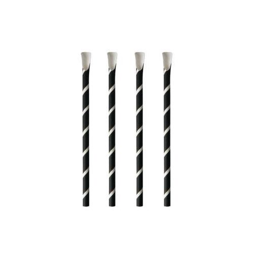4002911356197 - Trinkhalme Papstar Stripes mit Löffel Einweg L 200 x Ø 8 mm aus FSC®-zertifiziertem Papier schwarz-weiß 100 Stück 4002911356197 - Trinkhalme Papstar Stripes mit Löffel Einweg L 200 x Ø 8 mm aus FSC®-zertifiziertem Papier schwarz-weiß 100 Stück