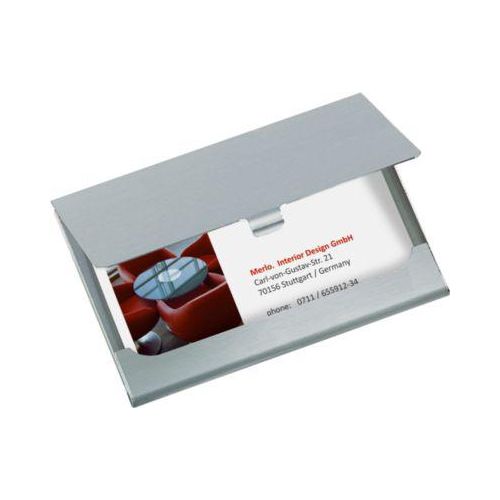4004360966507 - - Visitenkartenetui 92 x 63 x 05 cm (b x h x t) 15 Karten Aluminium silber 4004360966507 - - Visitenkartenetui 92 x 63 x 05 cm (b x h x t) 15 Karten Aluminium silber