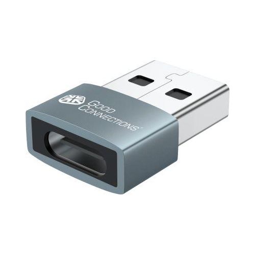 4014619881505 - USB 20 Adapter Good Connections USB-A an USB-C Buchse Leistung 60 W bis 480 Mbit s Aluminium grau