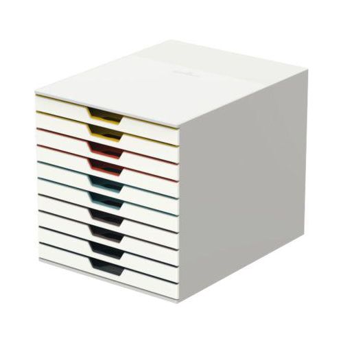 4005546993270 - AKTION DURABLE Schubladenbox VARICOLOR® weiß mit bunten Farblinien 763027 DIN A4 mit 10 Schubladen 1 St 4005546993270 - AKTION DURABLE Schubladenbox VARICOLOR® weiß mit bunten Farblinien 763027 DIN A4 mit 10 Schubladen 1 St