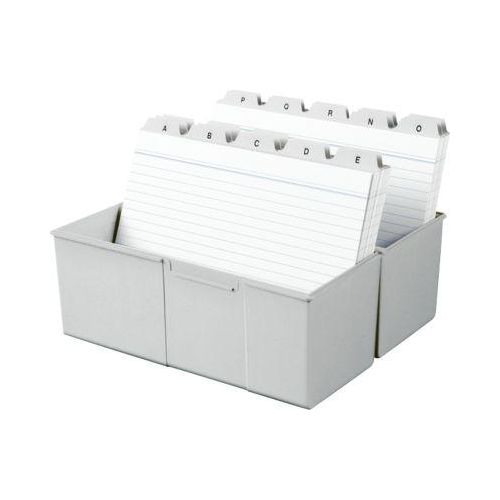 4012473977112 - - Karteikasten 121 x 101 x 74 cm (b x h x t) din A7 quer 300 Karten Polystyrol lichtgrau