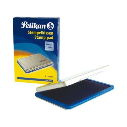 4012700331014 - PELIKAN Stempelkissen 2 blau im Metallic Gehaeuse Stempelflaeche 7x11 cm blau getraenkt mit Farbe ohne oel nachfuellbar (00331017)