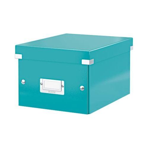 4002432103775 - Aufbewahrungsbox Click & Store WOW 6043-00-51 74 Liter mit Deckel für A5 außen 282x216x160mm Karton eisblau metallic 400243