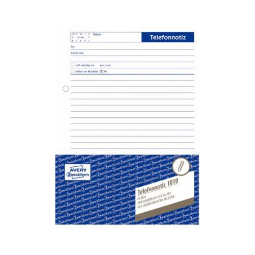 4004182010198 - Telefonnotiz Nr 1019 fälschungssicher kopfverleimt mikroperforiert weiß