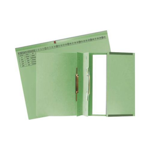 4010913703253 - Hängehefter Exacompta für 2 x Linksheftung gefalzt Dehnfalte Organisationsdruck Blauer Engel Recycling-Karton grün 25 Stück