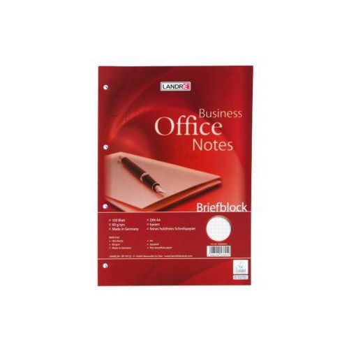 4006144585737 - Landré Briefblock Office randlos kariert 100 Blatt 5 Stück