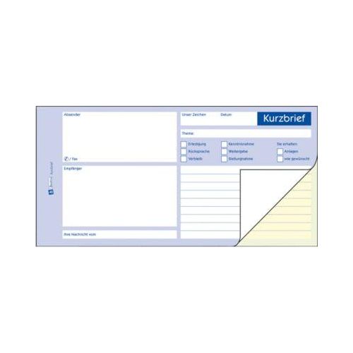 4004182017418 - Kurzbrief Formular Papierformat 1 3 din A4 selbstdurchschreibend Ja - Avery Zweckform 4004182017418 - Kurzbrief Formular Papierformat 1 3 din A4 selbstdurchschreibend Ja - Avery Zweckform