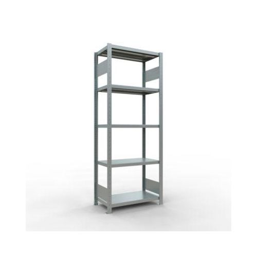 4004514282538 - Schulte Lagertechnik Fachbodenregal-Stecksystem MULTIplus 250 Grundregal Längenriegel 2000x750x400 mm 5 Böden verzinkt