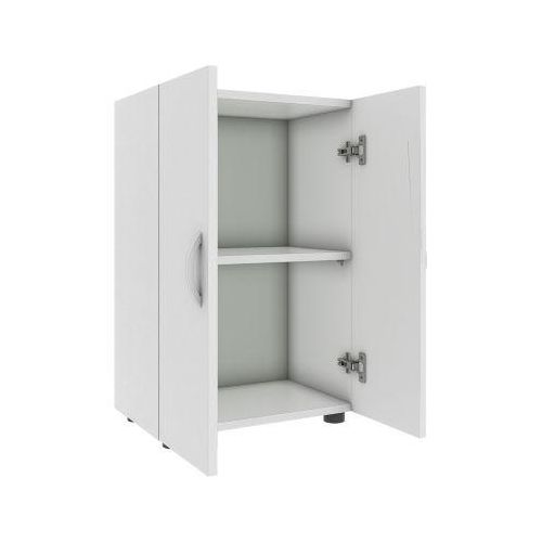 4051814420412 - Aktenschrank Ulas 2 Ordnerhöhen 1 Fachboden für ca 14 Ordner Flügeltüren B 490 x T 340 x H 740 mm Holz weiß