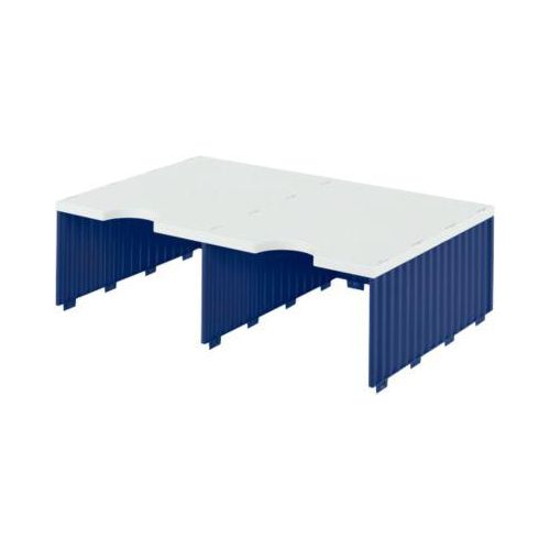 7612176108256 - Sortierstation doc Jumbo mit 2 Fächern C4 grau blau Aufbaueinheit 7612176108256 Styro