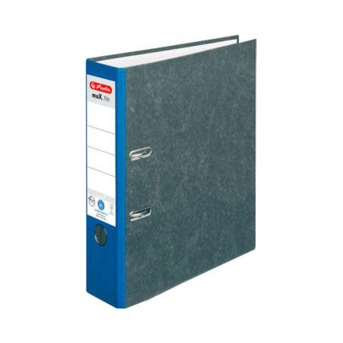4008115171406 - Ordner herlitz maXfile nature DIN A4 Rückenschild geklebt Hartpappe Rückenbreite 80 mm blau 1 Stück