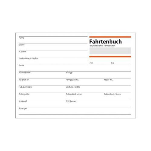 4004360910258 - - Fahrtenbuch din A6 quer pkw grün 40 Bl din A6 quer pkw grün 40 Bl