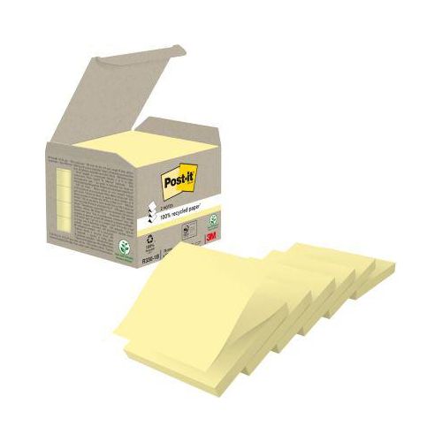 4054596723221 - Post-it® Haftnotizen Recycling Z-Notes R330-1B B 76 x T 76 mm PEFC®-Papier gelb 6 Blöcke 100 Blatt Block 4054596723221 - Post-it® Haftnotizen Recycling Z-Notes R330-1B B 76 x T 76 mm PEFC®-Papier gelb 6 Blöcke 100 Blatt Block