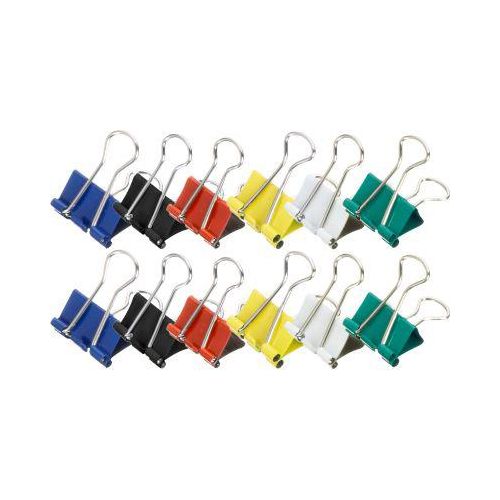 4002390035156 - Foldbackklammern 213 19 99 19mm Metall farbig sortiert 4002390035156 2131999 12 Stück