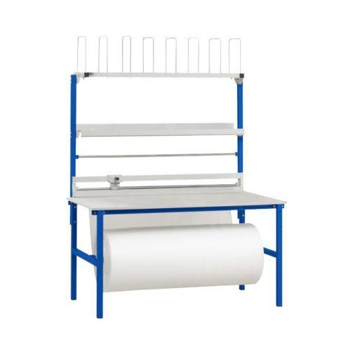 4250510865033 - Komplett-Packtisch ROCHOLZ I inkl Abrollvorrichtung und Schneidsystem Arbeitsplatte B 1600 x T 800 mm bis 100 kg