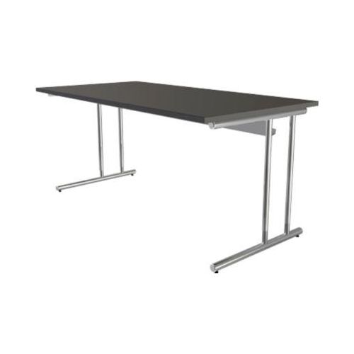 4044917433946 - Schreibtisch 11765113 manuell höhenverstellbar 68 - 82cm (H) 160cmx80cm (BxT) rechteckig anthrazit   chrom 4044917433946 Ker