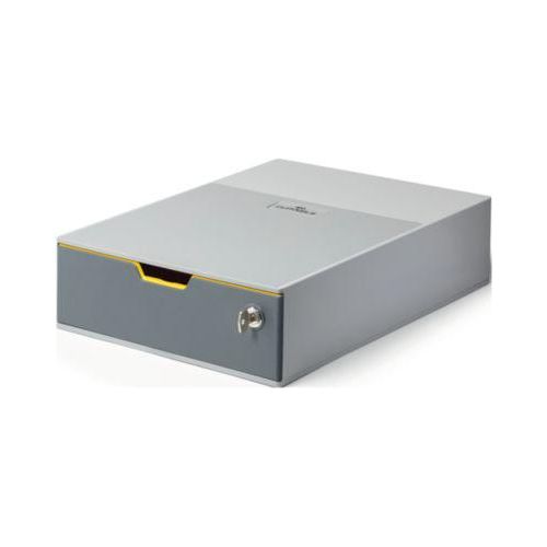 4005546994055 - Schubladenbox varicolor® 1 safe 1 Schublade din A4 din C4 Folio Letter abs Kunststoff Gehäusefarbe grau Farbe der Schublade grau mehrfarbig