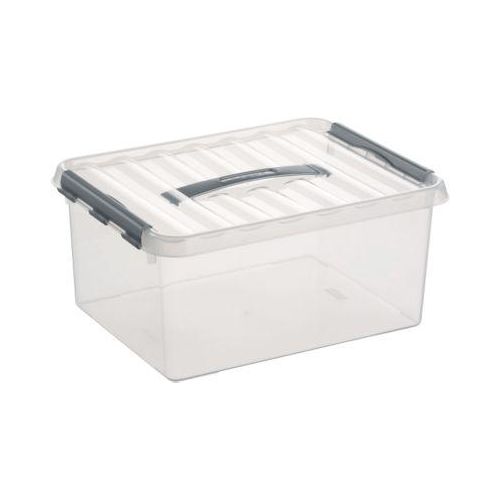 8711112783003 - helit the q-line Aufbewahrungsbox mit Deckel transparent Lebensmittelechte stapelbare Kunststoffbox mit Klickverschluss 1 Box mit Tragegriff 15 Liter 8711112783003 - helit the q-line Aufbewahrungsbox mit Deckel transparent Lebensmittelechte stapelbare Kunststoffbox mit Klickverschluss 1 Box mit Tragegriff 15 Liter