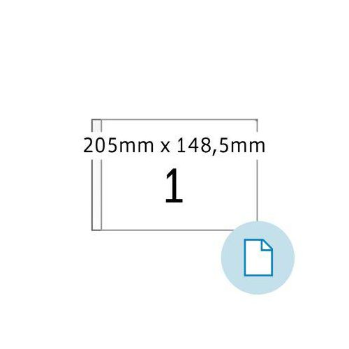 4008705084932 - Blattetiketten HERMA 8493 permanenthaftend bedruckbar B 205 x H 1485 mm Papier weiß 1000 Stück 1000 Blatt