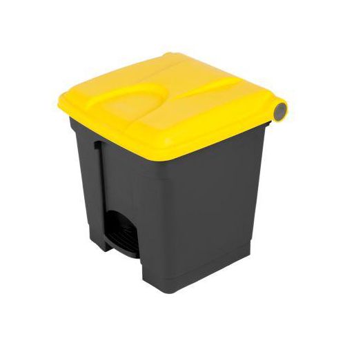 4895238700916 - Tretabfalleimer Probbax Volumen 30 l mit Deckel L 410 x B 398 x H 435 mm Kunststoff gelb-dunkelgrau