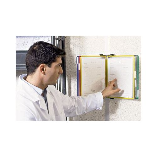 3377994141093 - Djois Tarifold Sichttafelsystem 10 Flächen DIN A4 Wandmontage Metall Kunststoff Farbig Sortiert