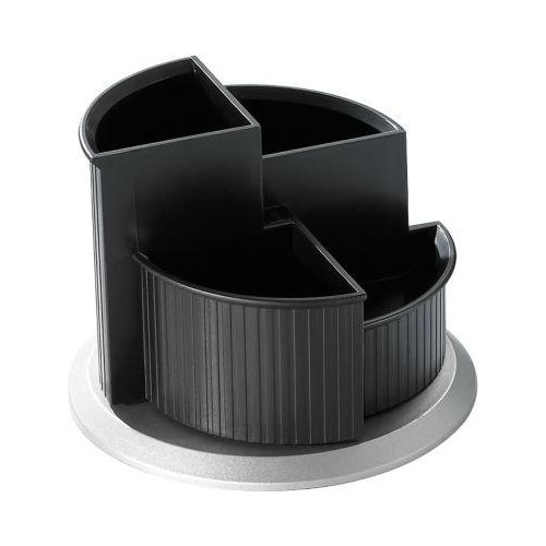 4012086043198 - Multiköcher drehbar mit 4 Fächern schwarz silber 150x112mm