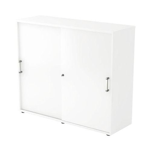 4032062135785 - Schiebetürenschrank TARVIS 3 Ordnerhöhen B 1200 x T 400 x H 1100 mm abschließ- & stapelbar weiß