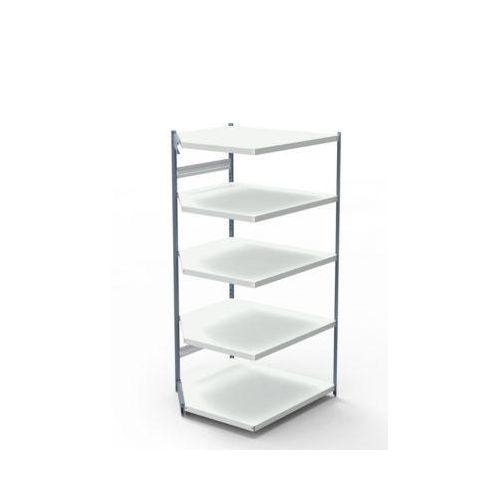 4044917420687 - Stahlregal PROGRESS 2000 Eckregalfeld ohne Rückwand H 1900 x B 400 + T 500 mm Rahmen silber