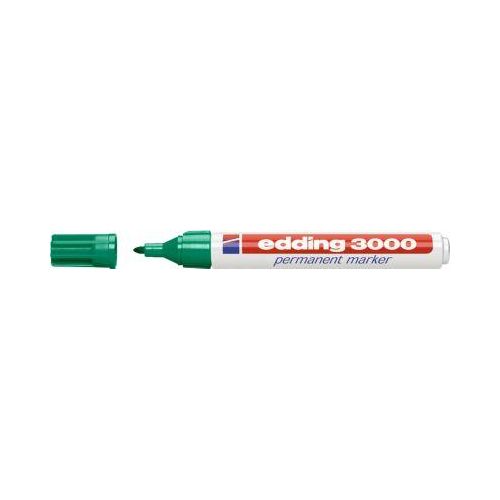 4004764007998 - edding 3000 Permanentmarker Mittel Rundspitze 15 - 3 mm Grün Nachfüllbar Wasserbeständig