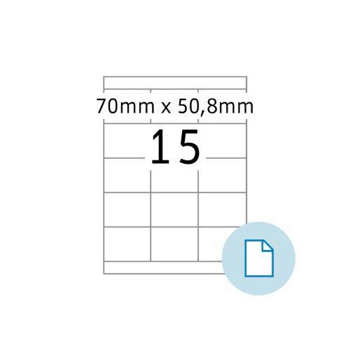 4008705084154 - Blattetiketten HERMA 8415 permanenthaftend bedruckbar B 70 x H 508 mm Papier weiß 7500 Stück 500 Blatt