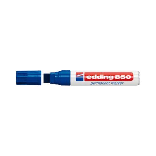 4004764054350 - edding 850 Permanentmarker Extra Breit Keilspitze 5 - 18 mm Blau Nachfüllbar Wasserbeständig