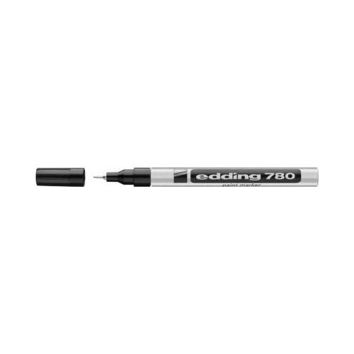 4004764498376 - edding 780 Permanent Lackmarker Silber Extra Fein Nadelspitze 08 - 1 mm Wasserbeständig