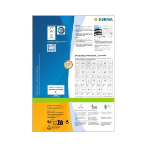 4008705042796 - Premium-Adressetiketten Nr 4279 70 x 677 mm selbstklebend permanenthaftend bedruckbar Papier weiß 1200 Stück auf 100 Blatt