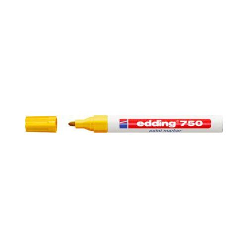 4004764018543 - edding 750 Permanent Lackmarker Gelb Mittel Rundspitze 2 - 4 mm Wasserbeständig