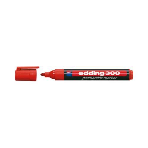 4004764390571 - edding 300 Permanentmarker Mittel Rundspitze 15 - 3 mm Rot Nachfüllbar Wasserbeständig