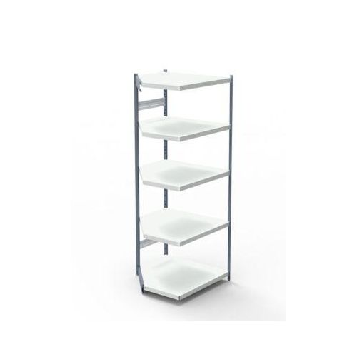 4044917421134 - Stahlregal PROGRESS 2000 Eckregalfeld ohne Rückwand H 1900 x B 400 + T 300 mm Rahmen silber